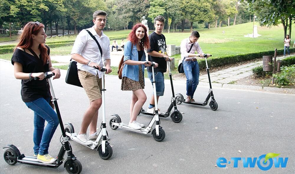 Touring around Singapore with e-scooters