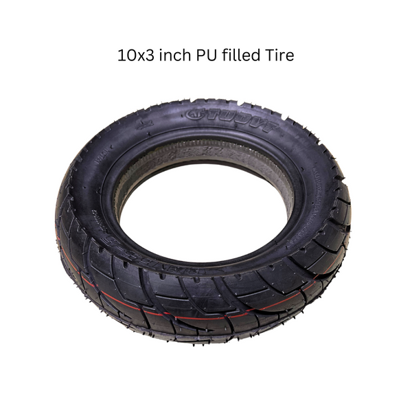 10 inch 8.5 inch PU Filled High Speed Rubber Tire No Flat Puncture Proof Solid Tire for ZERO VSETT Kaboo