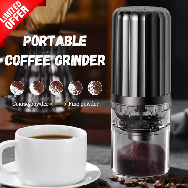 Portable Electric Coffee Bean Grinder USB Rechargeable Coarse Fine Coffee Powder Travel Friendly Coffee Lover Business