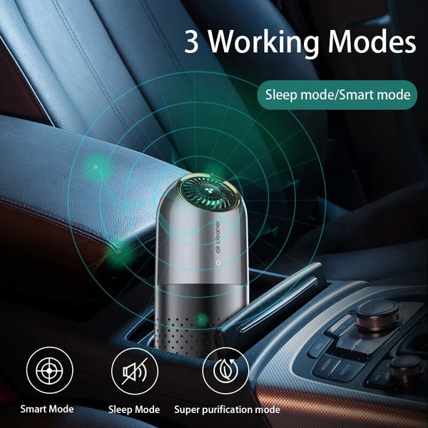 [FREE GIFT] Air Mini Personal | Car Air Purifier Mini Portable Ionizer with HEPA Filter for Desk New Car