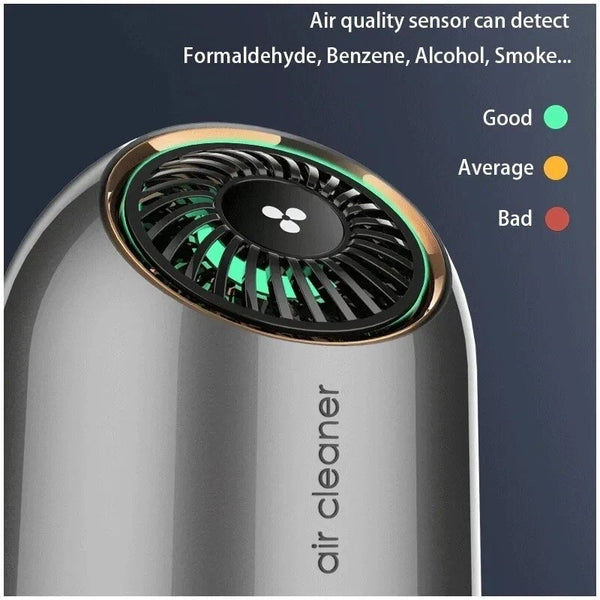 [FREE GIFT] Air Mini Personal | Car Air Purifier Mini Portable Ionizer with HEPA Filter for Desk New Car