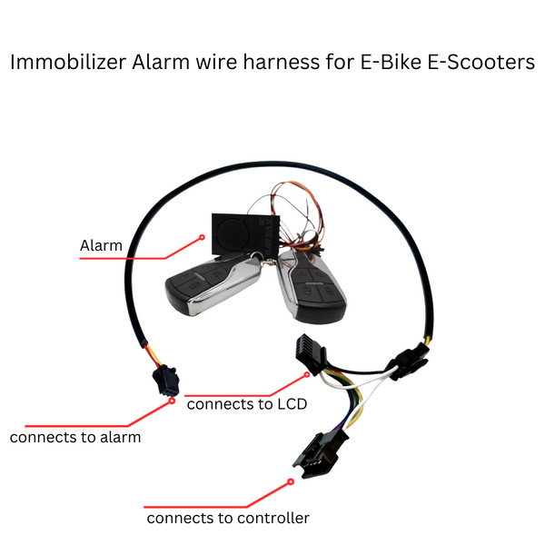 Immobilizer alarm and remote On/Off For E-Scooter/E-Bike