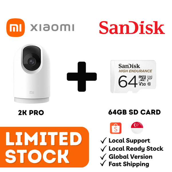 [BUY 1 FREE 1] XIAOMI 2K Pro CCTV With 64GB SD Card Home Security HDB Safe High Resolution Home Surveillance HD