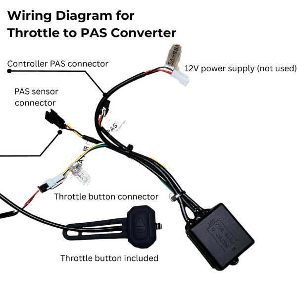 Throttle to PAS Converter and PAS to Throttle Converter for E-Bike