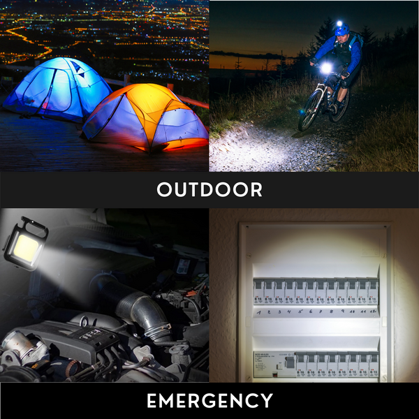 Portable Keychain Light/Mini COB LED Waterproof Magnetic Flashlight/Outdoor Activity Emergency Work/USB Rechargeable