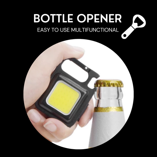 Portable Keychain Light/Mini COB LED Waterproof Magnetic Flashlight/Outdoor Activity Emergency Work/USB Rechargeable