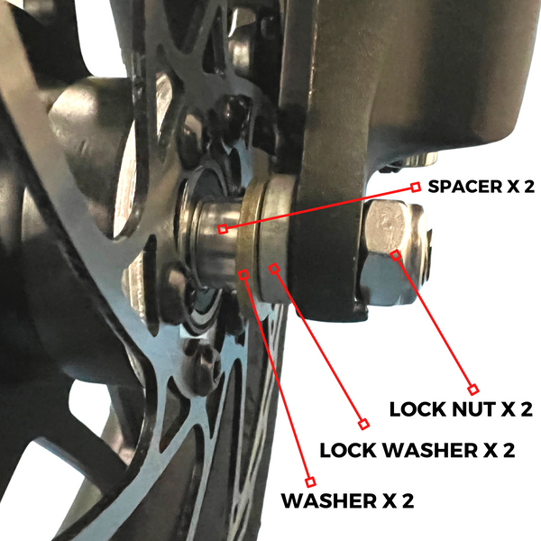 Axle Shaft Set (Fiido Dual Crown Fork)