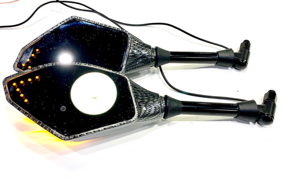 Rear View Mirror with In-Mirror Turn Signal LED