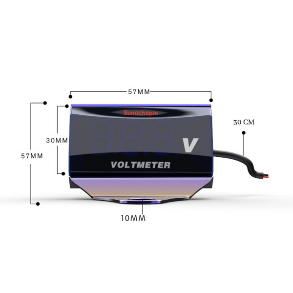 Koso 10-150V Voltmeter with Bracket