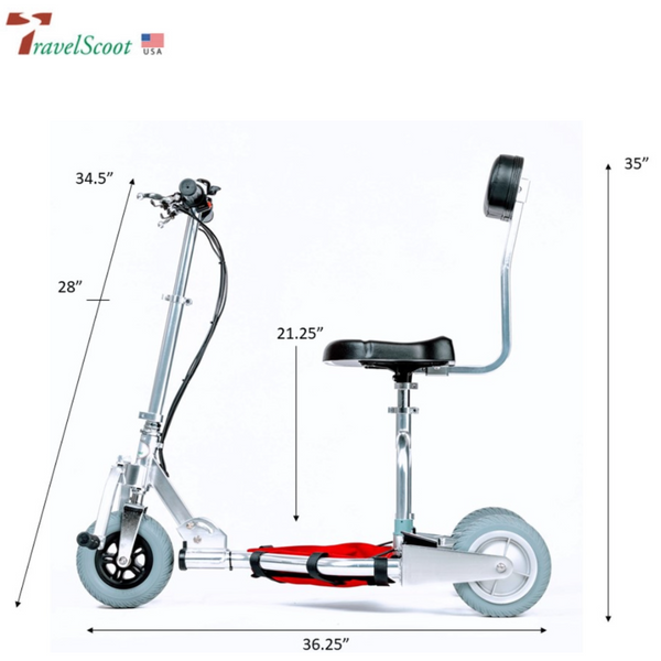 Travelscoot Escape Most Compact Lightest Mobility Scooter E-Scooter